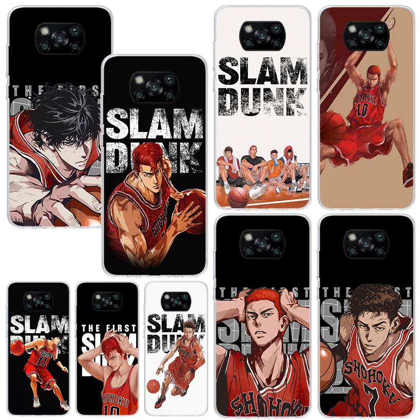 Slam-Dunk Sakuragi Hanamichi Phone Case For Xiaomi Poco X6 X5 X4 X3 Nfc F6 F5 Pro F4 Gt F3 F2 F1 M5S M4 M3 Art Fundas Back Cover