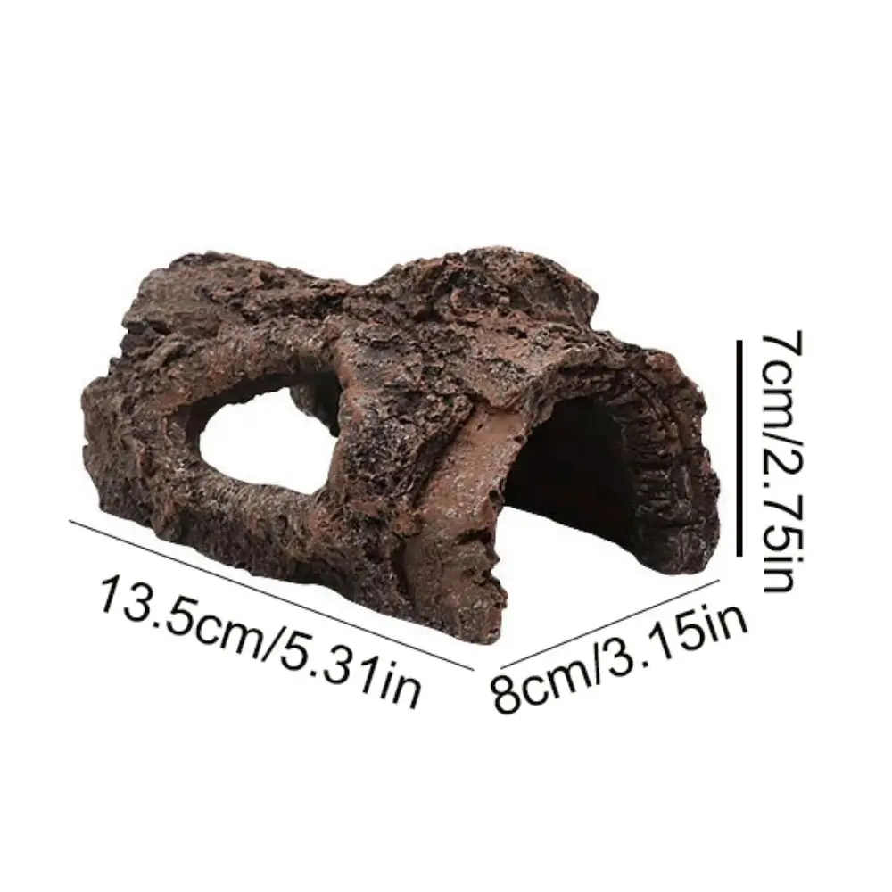 Resin Reptile Hide Cave Reptiles Avoiding Caves Simulation Tree Bark Habitat Aquarium Landscaping Terrarium Decoration