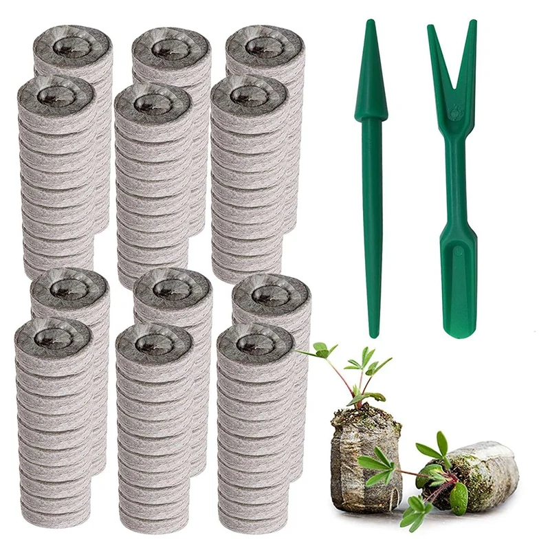 120Pcs 30Mm Peat Pellet Soil Plant Starters Plugs Pallet Seedling Soil Block, Seed Fertilizer Nutrient Block For Flowers