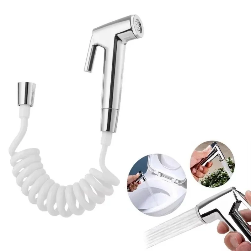 

Portable Bathroom Toilet Spray Gun with 1.5m Telephone Shower Hose Handheld Outdoor Cleaning Booster Flushing Device Nozzle