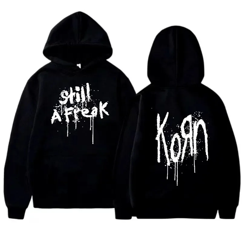 2025 Spring Men's New Korn Print Personality Loose Hoodie, Stylish Retro Trend Blouse, Daily Lazy Casual Hoodie