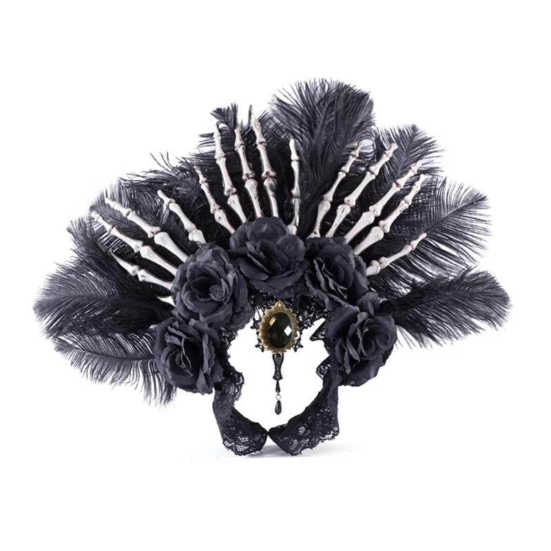 

G5AE Fashion Hair Hoop with Flower Women Styling Headwear Hair Band