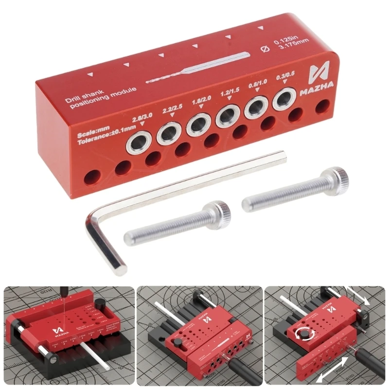 Metal Drilling Round Rod Center Drilling Fixture Borehole Positioner Locator B03E