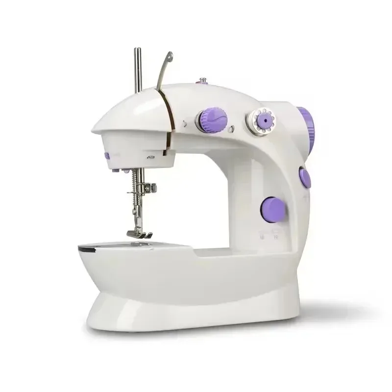 Household 202Mini Sewing Machines Handheld Sewing Machine with Light Cutter Foot Pedal Portable Night Light Sewing Machine Home