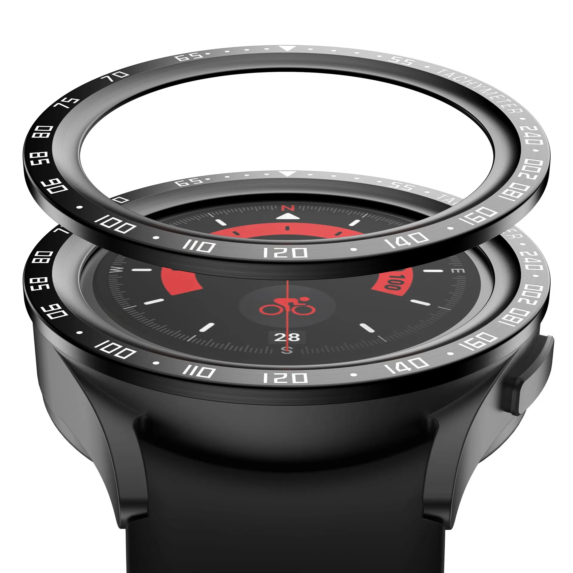 Metal Bezel Ring for Samsung Galaxy Watch 6 5 4 40mm 44mm Watch 6 Classic 47mm 43mm 46mm 42mm Rotate Time Scale Protective Cover