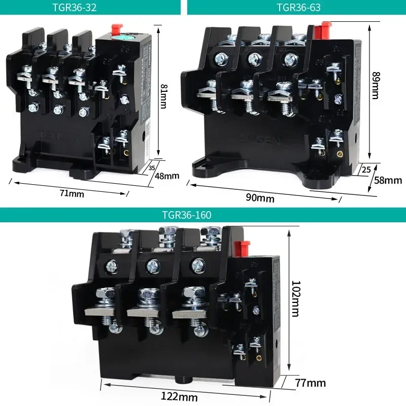 Tianzheng TGR36-32 motor thermal overload protection relay JR36 three-phase JR16B-20A 63A 160A