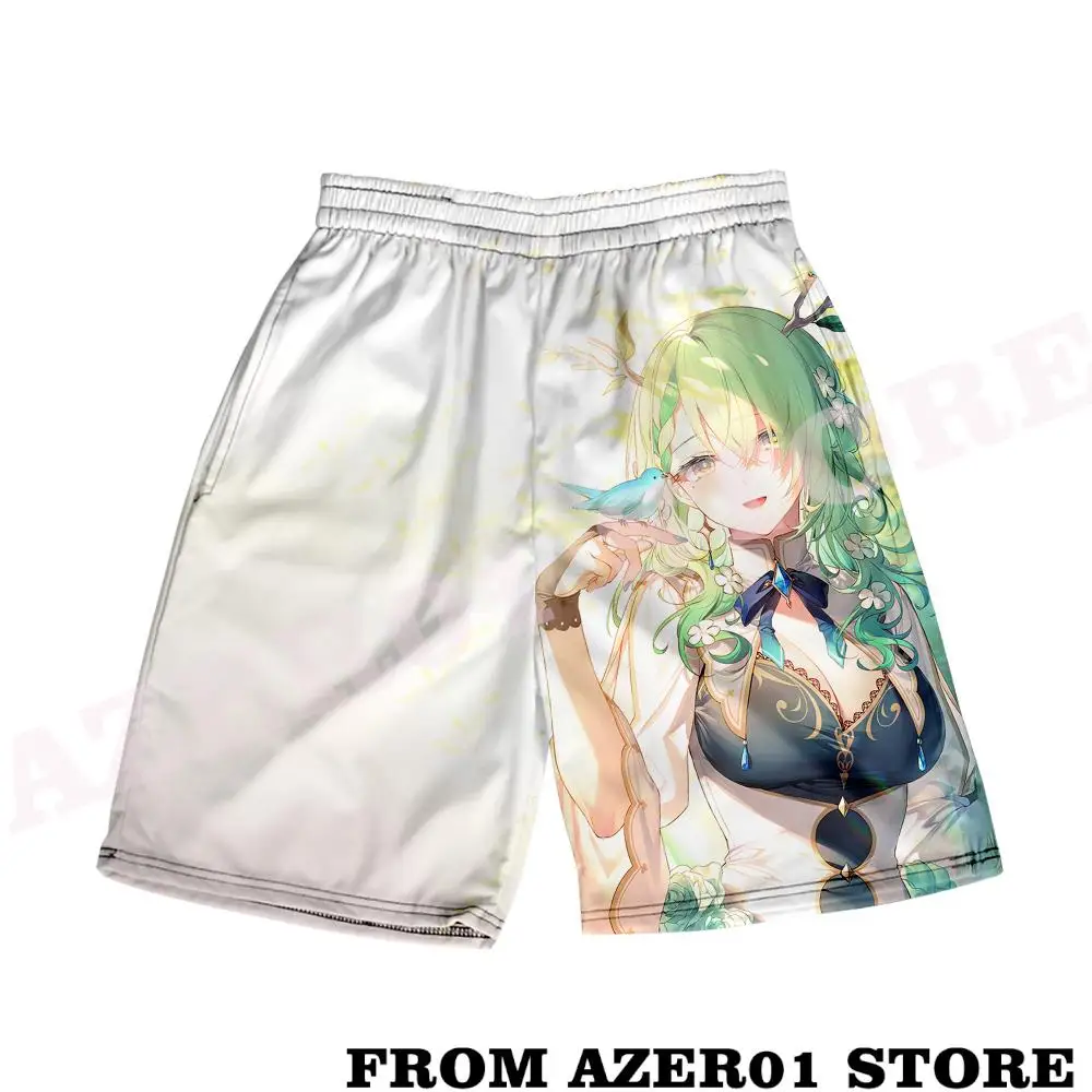 HOLOLIVE VTuber Ceres Fauna Merch Print Summer Women/Men  Elastic Waist Streetwear Shorts Kawaii Beach Shorts pants