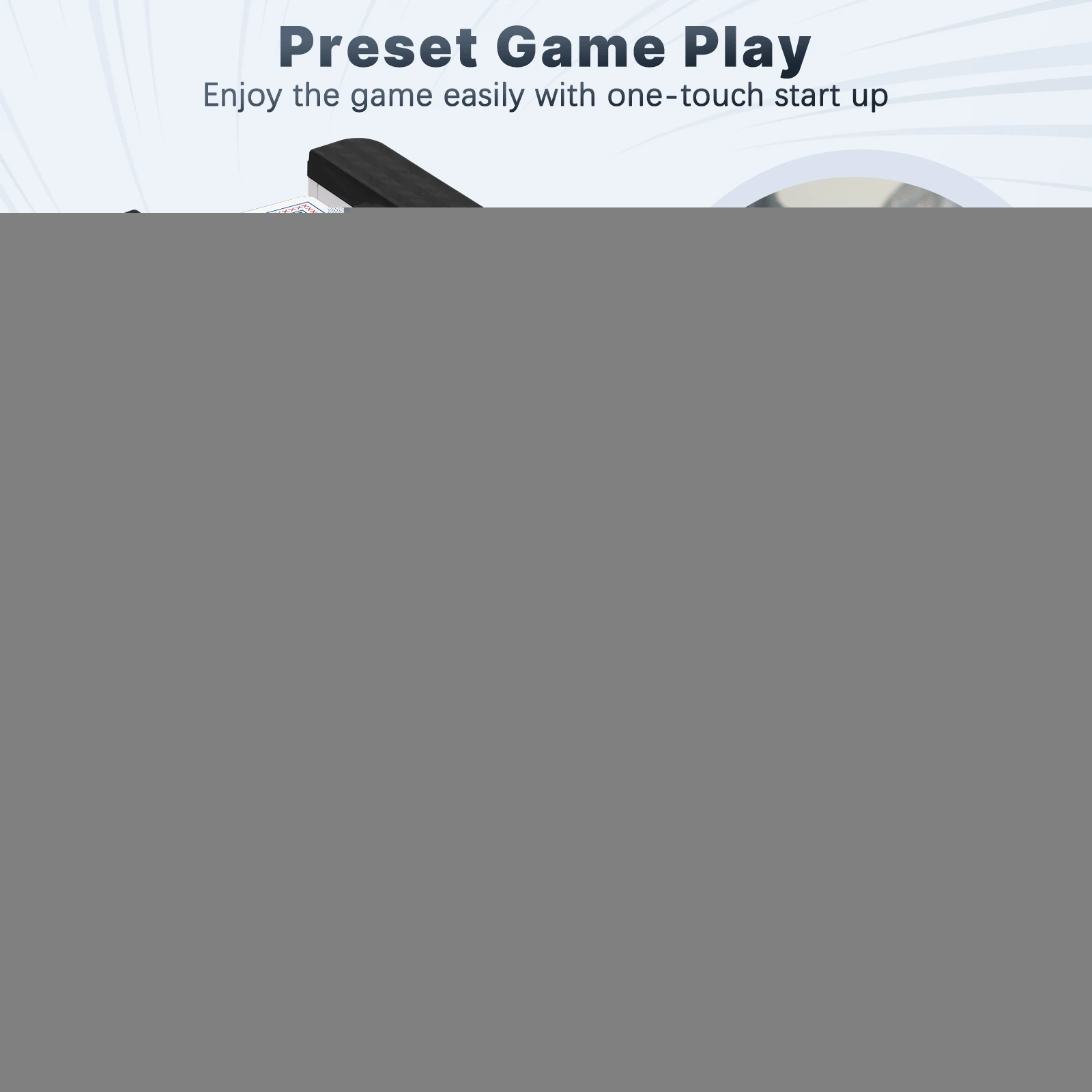 تاجر البطاقات الأوتوماتيكي لتوفير البطاقات لـ 1-8 لاعبين خالي من الخلط عن طريق عشوائي دوار 360 1-2 طوابق USB قابل لإعادة الشحن #6