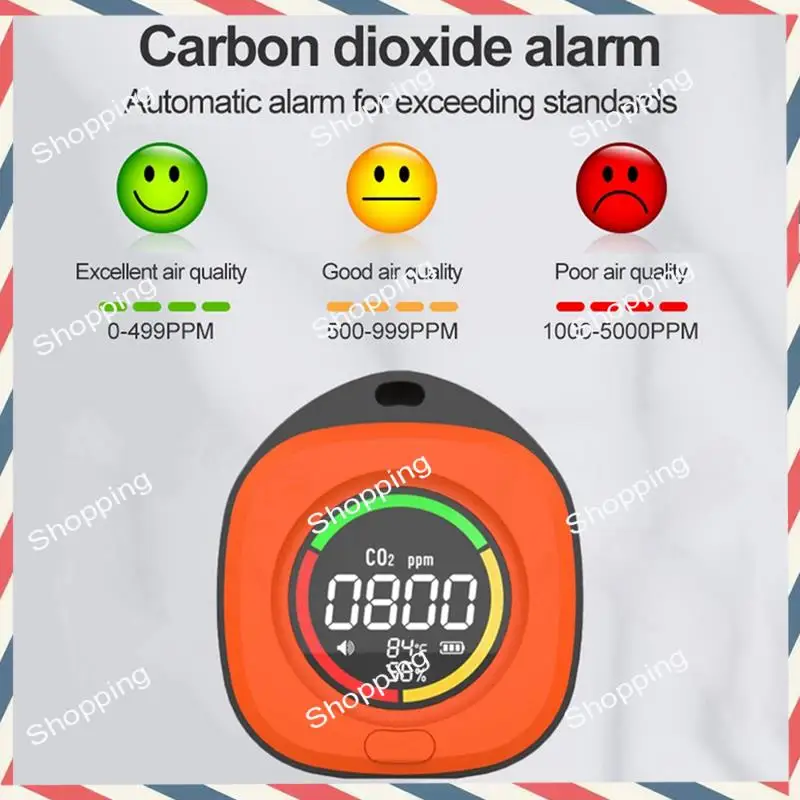 M20K K5C Mini Kooldioxide Detector CO Tester Luchtkwaliteit Draagbare Monitor LED Scherm USB Type-C Opladen Binnen