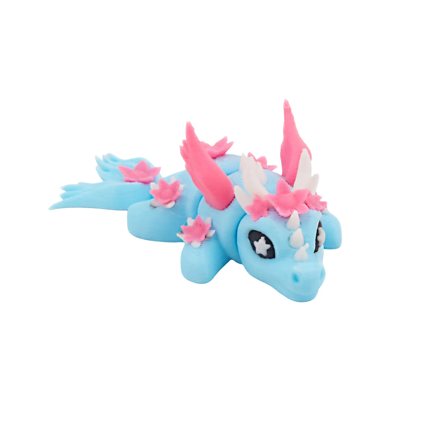 3D printed lotus dragon, multi joint movable, flower dragon ornament decoration, beautiful dragon ornament #1