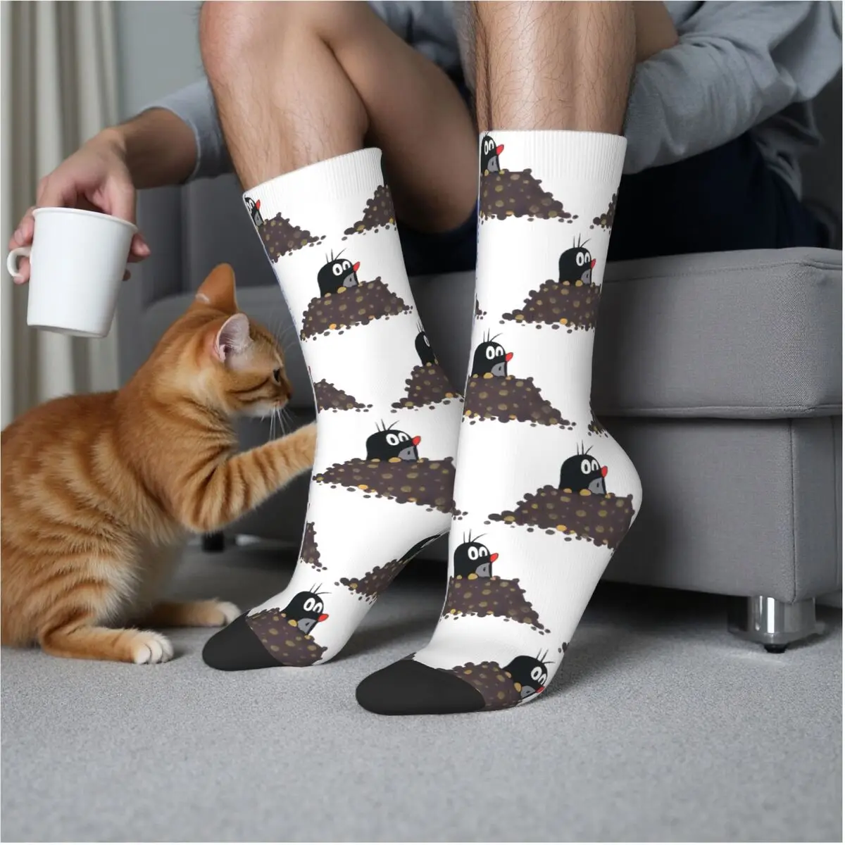 

Носки Mole Happy Krtek в стиле Харадзюку, впитывающие пот чулки, всесезонные длинные носки, аксессуары для подарков унисекс