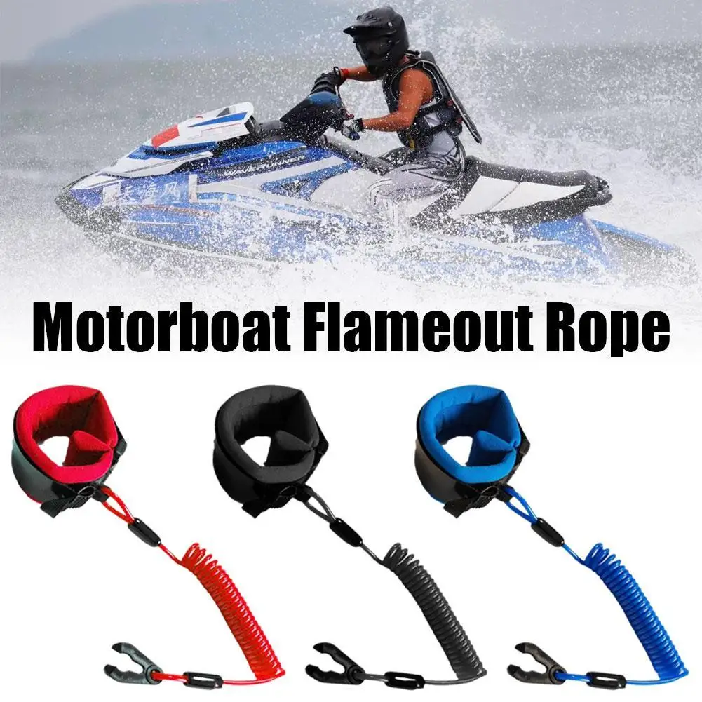 Boat Outboard Engine Motor Lanyard Kill Stop Switch Safety Tether Cord Safety Lanyard Suit for Most Board Engine