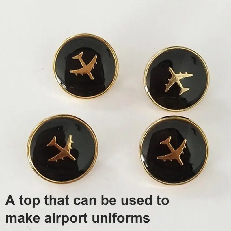 652F Ground Personnel Buttons Craft Buttons Round Buttons Aviation Staff Attires for Pilot and Airport Personnel - Image 4