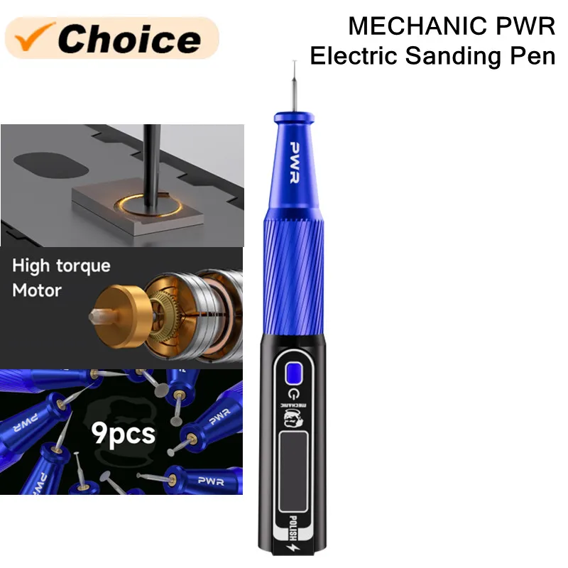 

Электрическая шлифовальная ручка MECHANIC PWR 37000 об/мин для материнской платы мобильного телефона, микросхема, резка винта, шлифовка, полировка, инструмент для удаления клема
