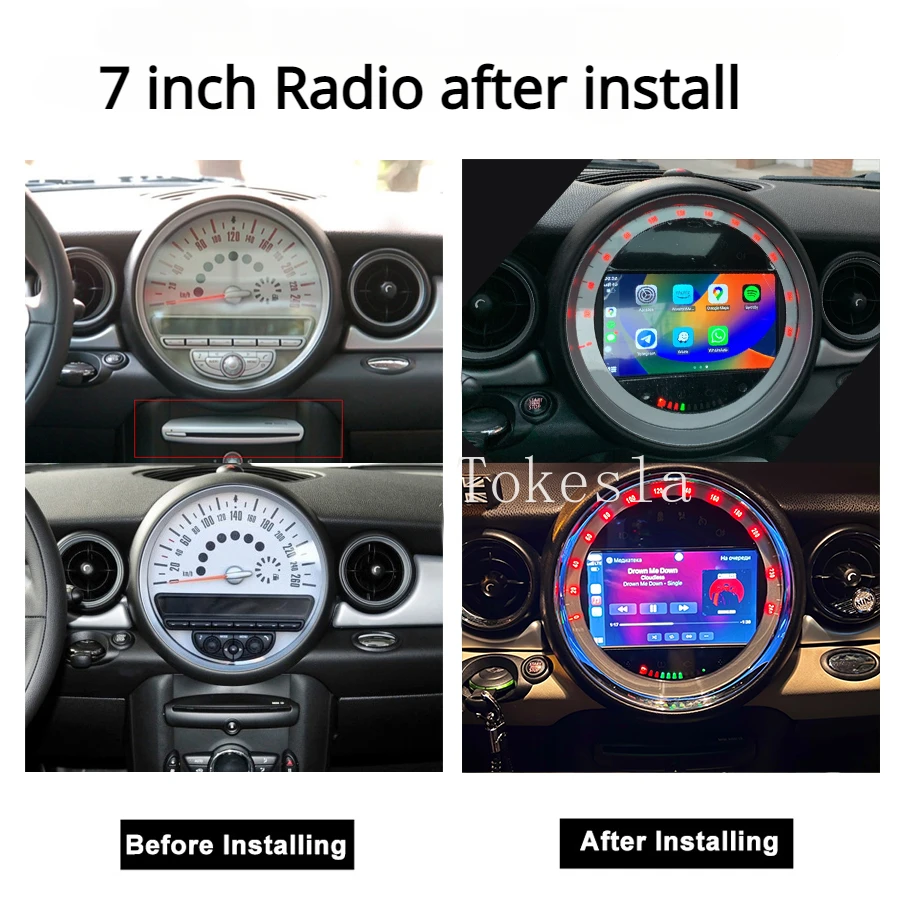 Radio con GPS para coche, reproductor con Android 12, 128 GB + 8 GB, estéreo, CarPlay, unidad principal de Audio, para BMW MINI Cooper S R56 R57 R58 R59