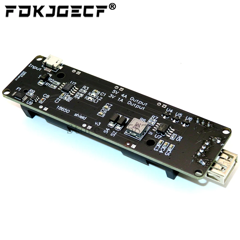 ESP32 ESP32S For Wemos For Raspberry Pi 18650 Battery Charge Shield Board V3 Micro USB Port Type-A USB 0.5A 1 / 2 / 4 Channel