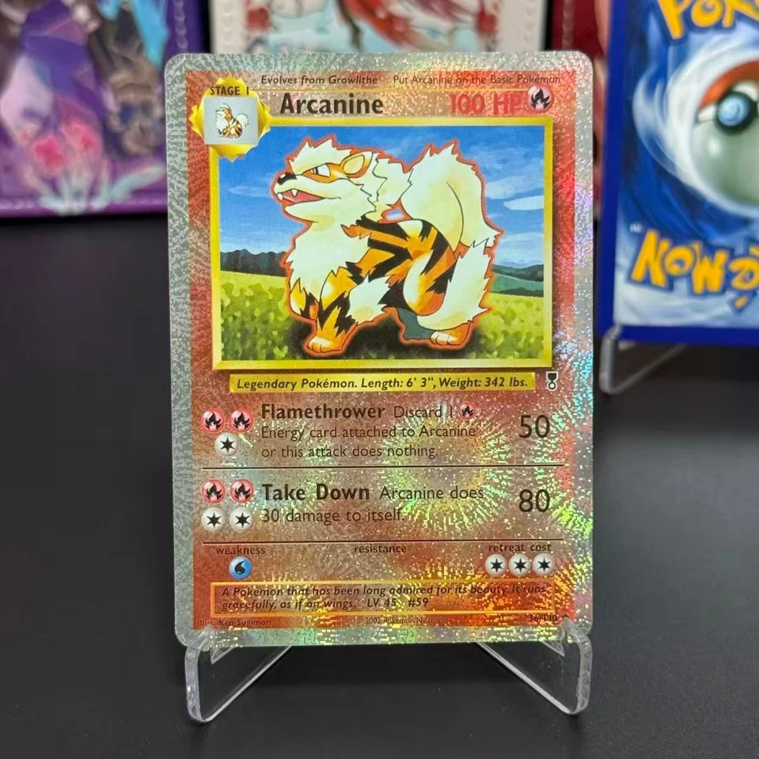 TCG English Arcanine Collection Cards #039 2002 Legendary Collection Fire Reverse Holo Foil Cards Diy Proxy
