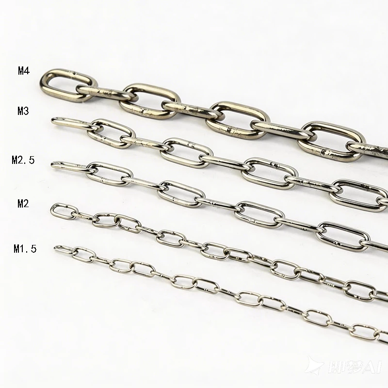 5 meter 304 stainless steel chain traction tag chandelier clothes drying iron chain pet dog Choker Collar