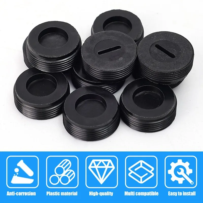 15mm-20mm Motor Carbon Brush Holder Cap Block Dust Sand Debris Black Plastic Screw Carbon Brush Holder Caps Electric Motor Cover