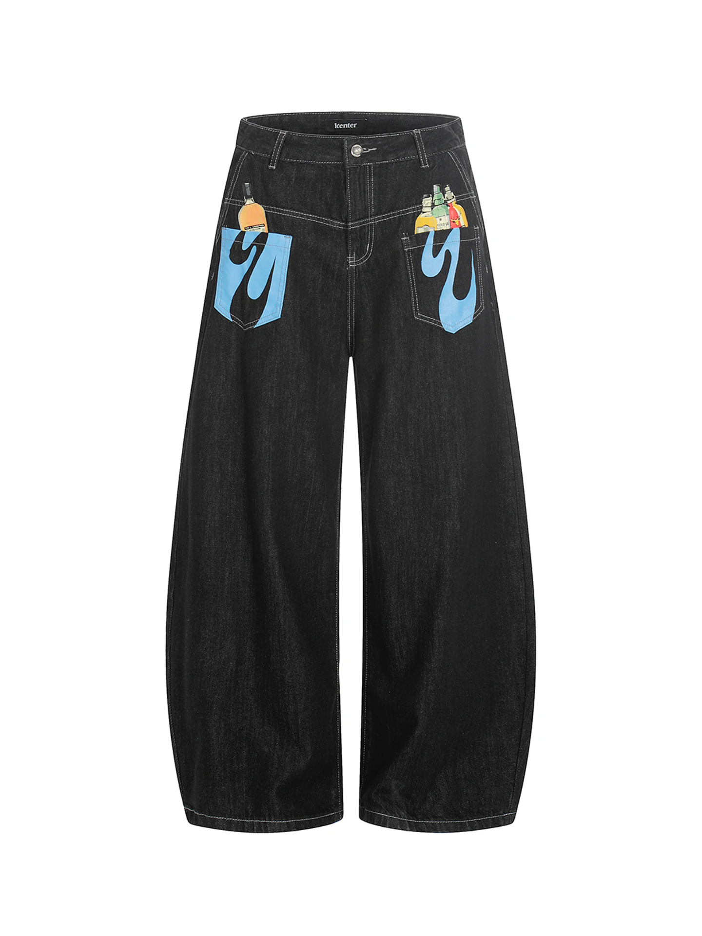 

Мужские джинсы American Retro fiti с принтом и изогнутым кроем, весенние, в уличном стиле, свободные, широкие, рабочие, длинные брюки, повседневные штаны