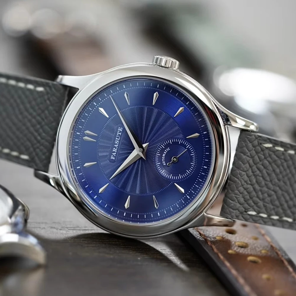 FARASUTE Luxury Mechanical Watch 316L Stainless Steel Case Hangzhou Customized Movement Small Second Hand Dial reloj hombre Gift