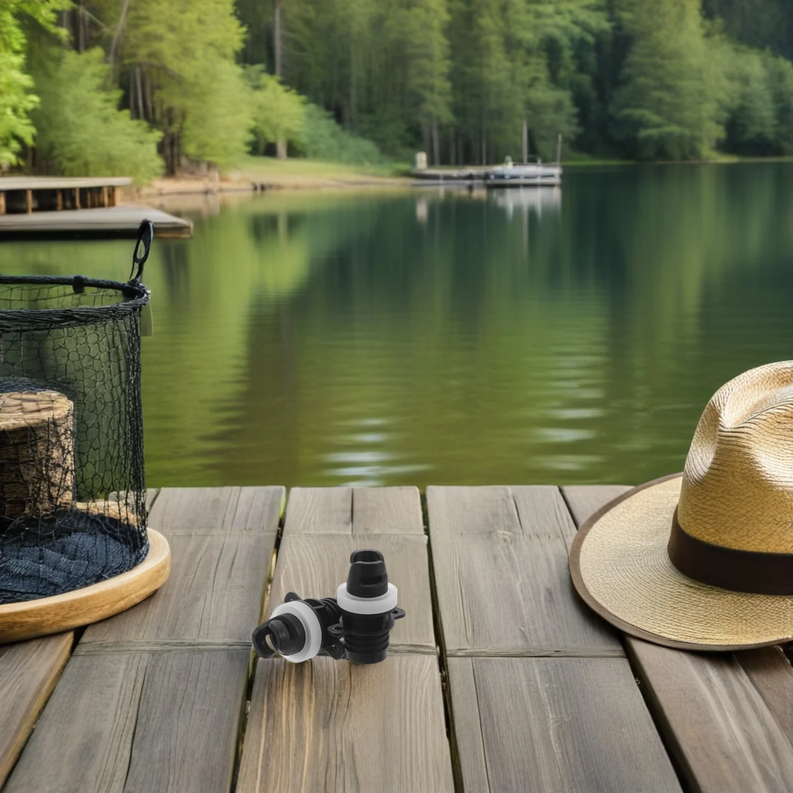 

4Pcs Inflatable Air Valve Adapter Leakproof Design for Kayaks Boats Paddle Boards Quick Inflation Portable Lightweight