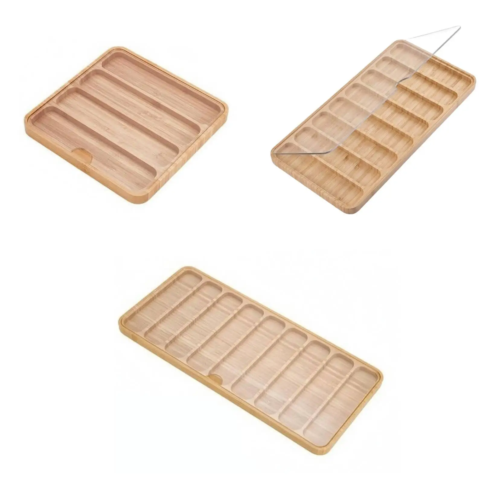 Watch Band Organizer Watch Straps Storage Box Compact Acrylic Lid for Desk Display Dust Protection Reusable Display Tray Wood - view 4