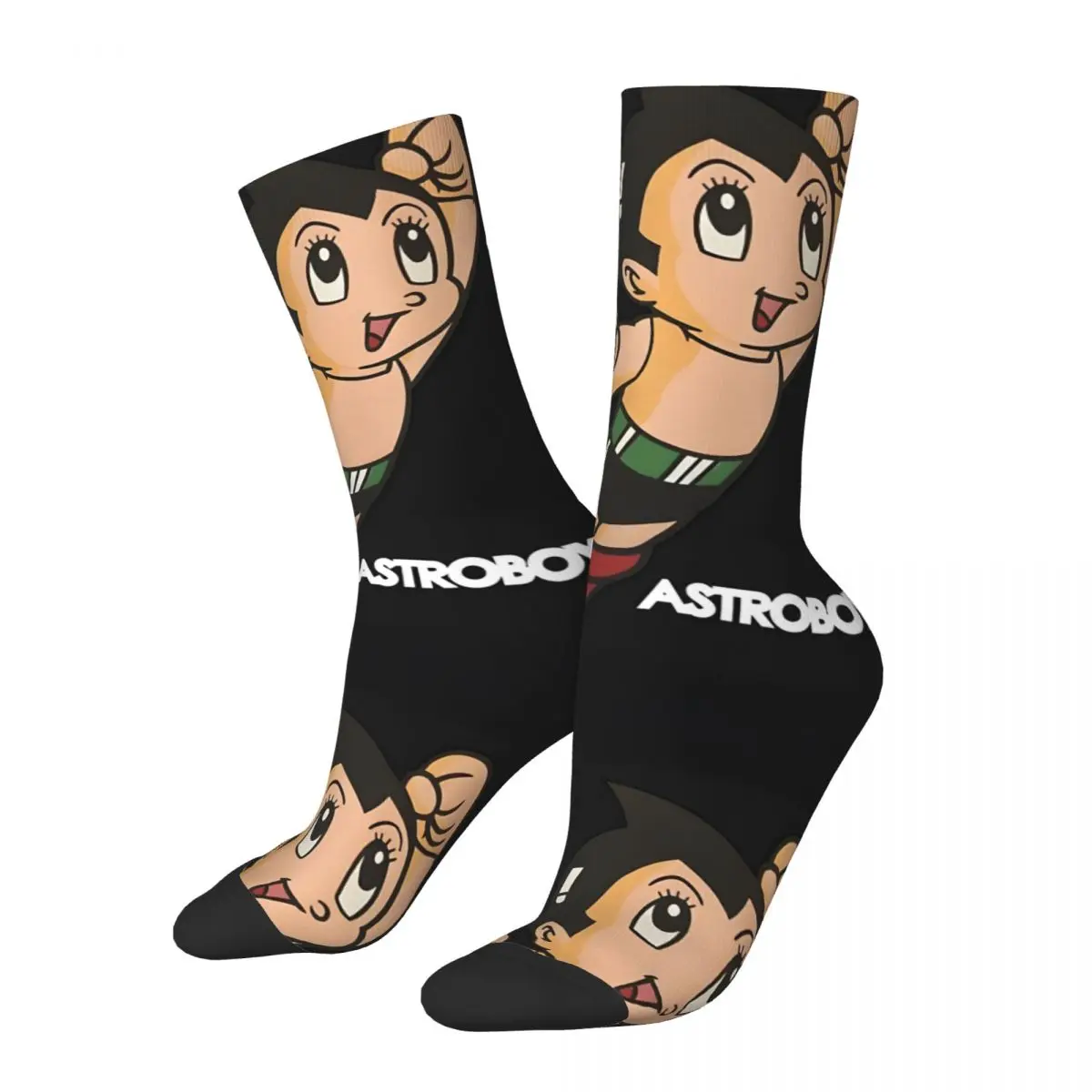 Vintage Cartoon Manga Men's compression Socks Unisex Astro Boy Harajuku Seamless Printed Novelty Crew Sock