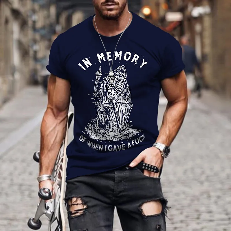 Fashion Men's T-Shirt Temple of the Virgin Mary 3D Print t shirts Letter Graphic Tees Hip-Hop Loose casual T-shirt Oversized