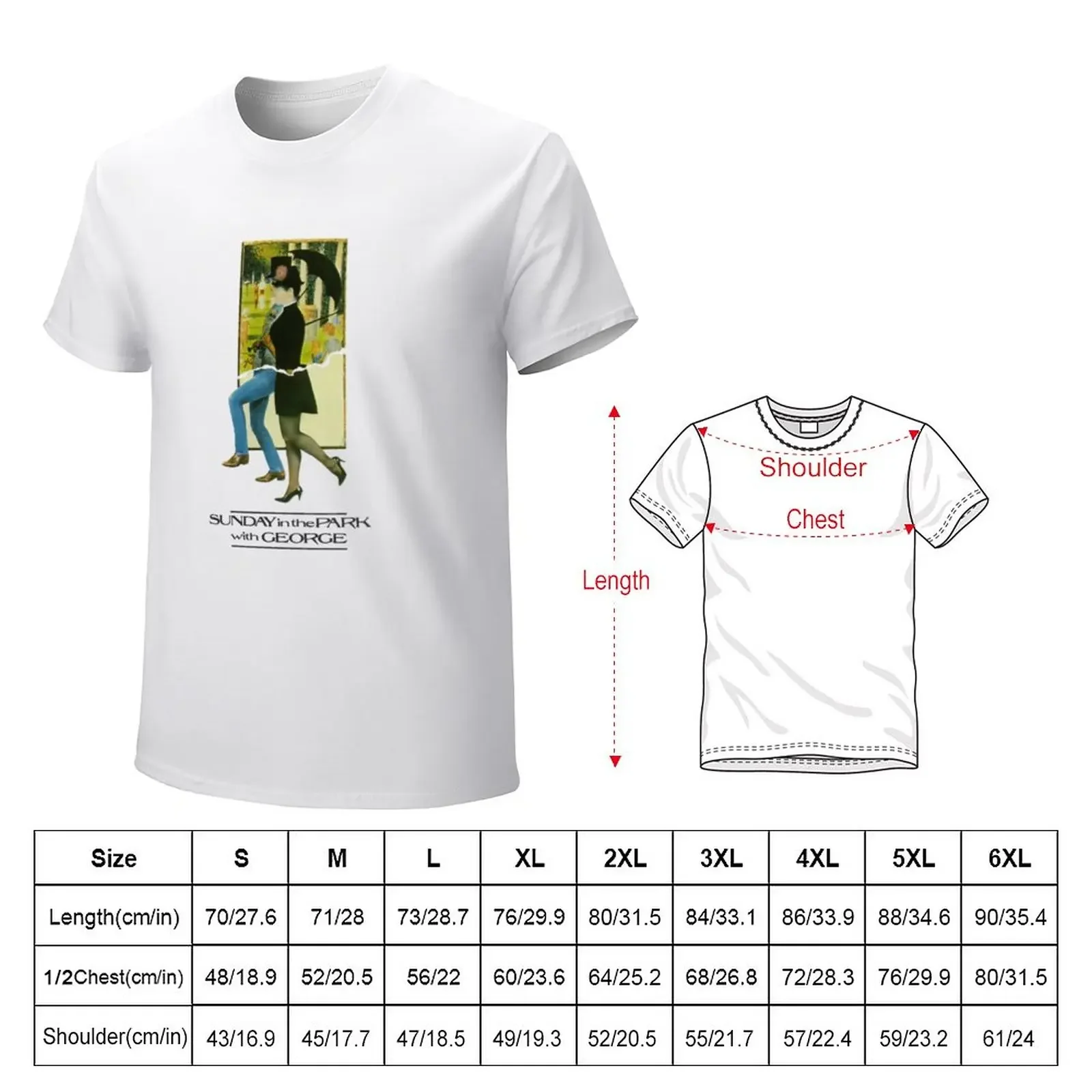 Sunday In The Park with George Musical T-Shirt plus sizes kawaii clothes T-shirt men