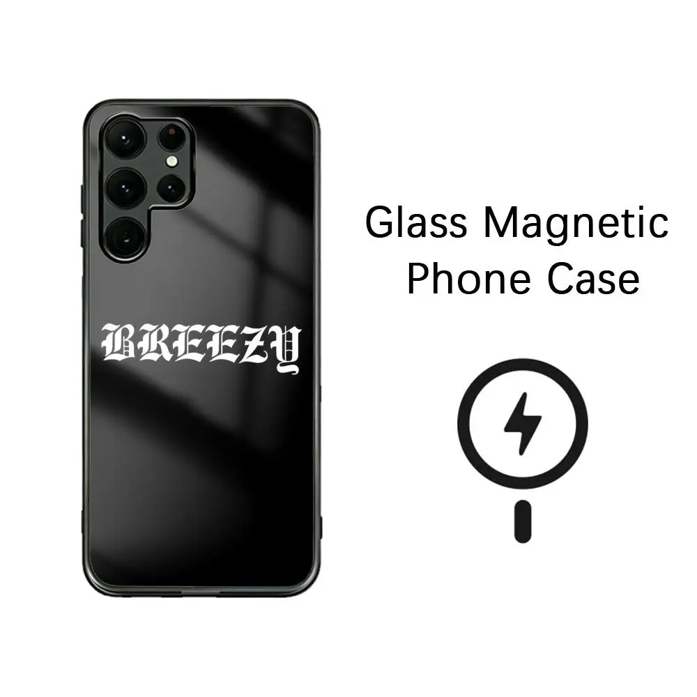 Hot Chris Brown Rapper B-Breezy Phone Case For Samsung S26 S25 S24 S23 S22 S21 S20 Plus Ultra Note20 Glass Magnetic Case
