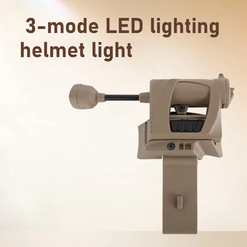 

Тактический светильник для шлема, 3 режима, светодиодный светильник для наружного кемпинга, карты, охоты, езды на велосипеде, рыбалки, ночное освещение, декоративные аксессуары
