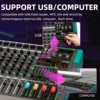 Depusheng 16 채널 오디오 사운드 믹서, MG16 믹싱 DJ 콘솔 USB, 48V 팬텀 파워 256, DSP 효과, 무대용 사운드 테이블 2