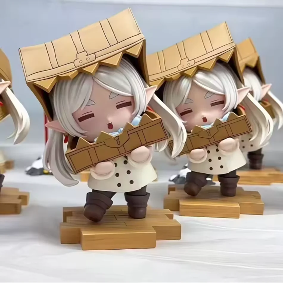 10CM Frieren Beyond Journey's End Q Version Carton Head Frieren Figure Full Painting Spraying Anime Collect Model Birthday Gift
