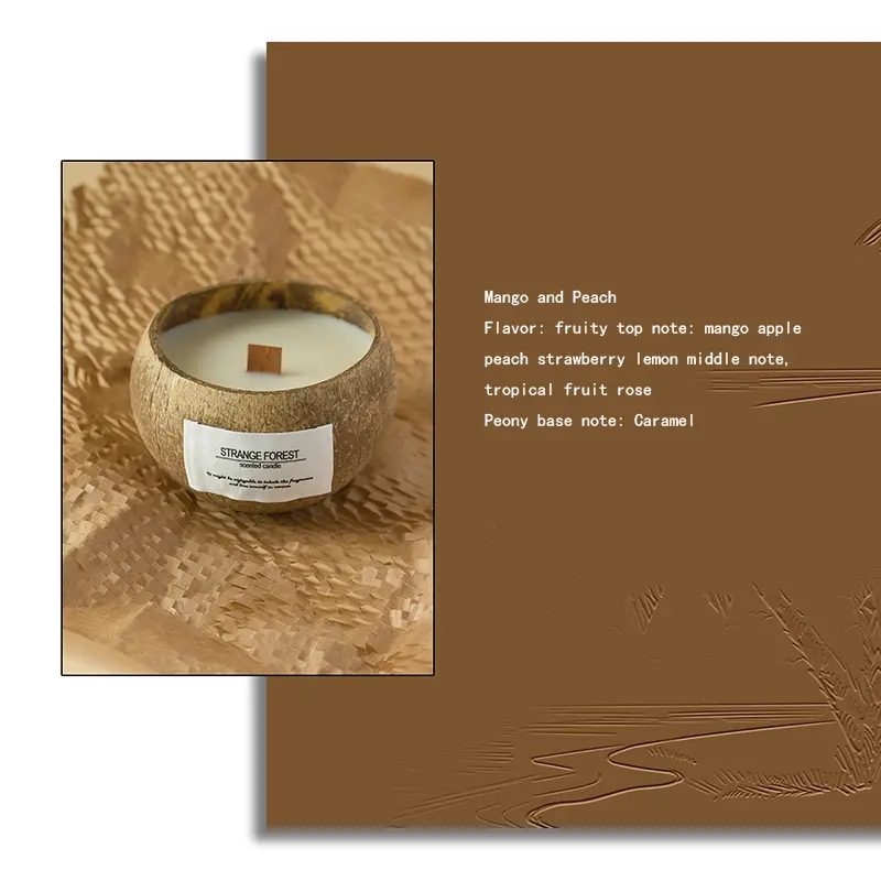 Coconut Shell Aromatherapy Candle Essential Oil Fragrance Premium Plant Wax Fragrance Home Companion - Image 9