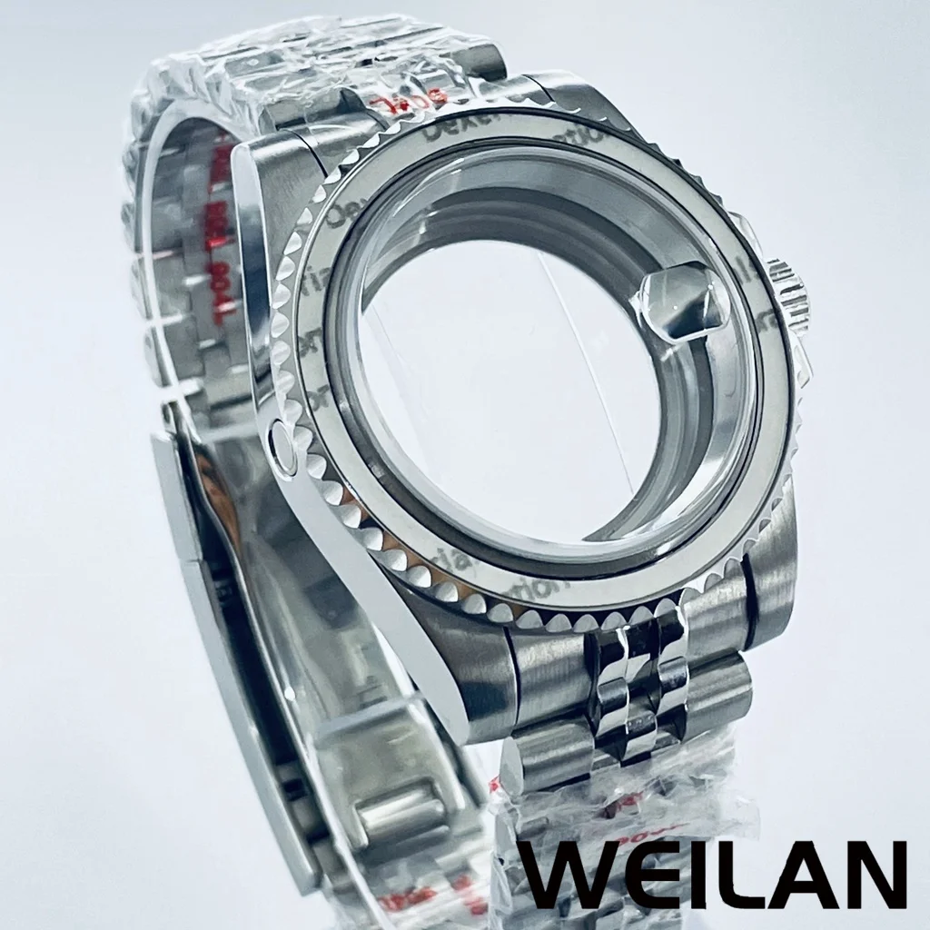 غواص 40 مللي متر ساعة الحال بالنسبة SUB GMT ساعة Mod NH34 NH35 NH36 NH73 NH38 NH39 NH70 NH72 904L سوار الياقوت الكريستال #2