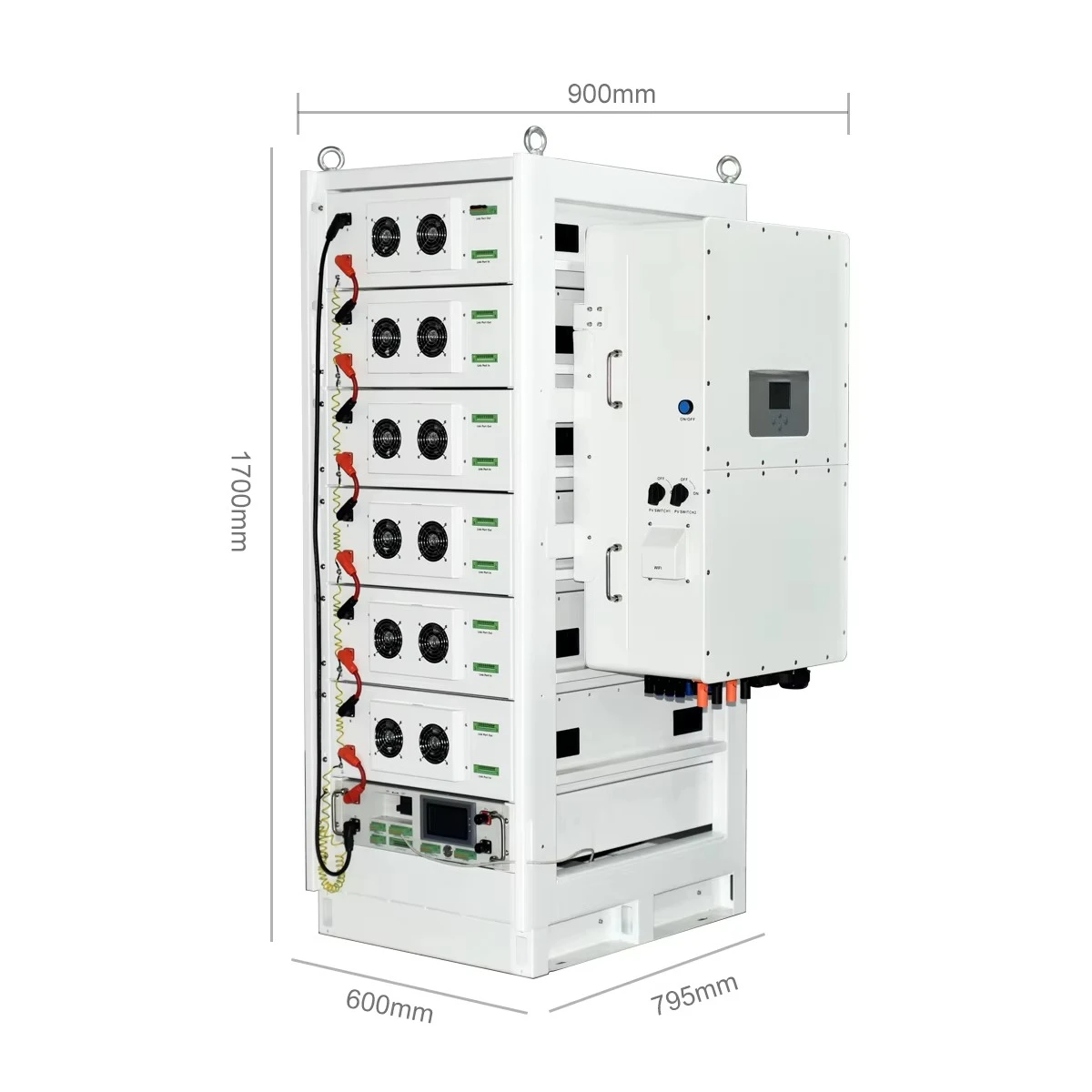 All in One Industrial Commercial HV Rack-mounted Lithium Lifepo4 20kw 50kw Solar Inverter 100kwh Energy Storage System Cabinets