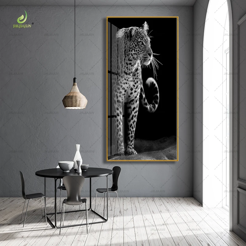 Domineering and trendy entrance decoration paintings, deer modern high-end crystal porcelain paintings