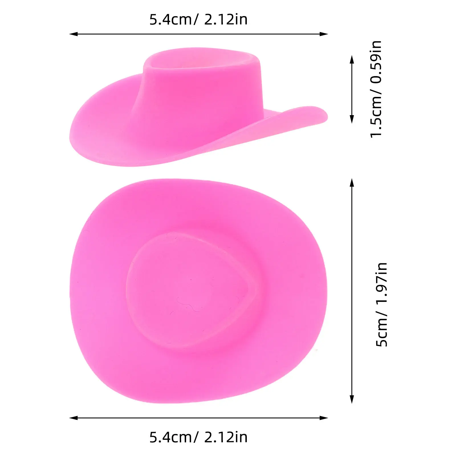 10Pcs Plastic Mini Western Cowboy Cowgirl Hats Small Cute Decorations Party Crafts Cupcake Toppers Cowboy Hats for Party
