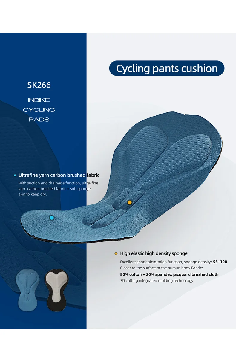 INBIKE Pro Sommer Herren-Radhose, Fahrradhose, stoßdämpfende Fahrradbekleidung, Mountainbike- und Rennradhose mit Tasche – Detail 11