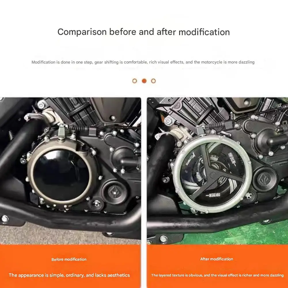 For Benda Black Flag 500 Special Transparent Clutch Cover Engine Side Cover OEM Direct Fit No-drill Install Precision Parts