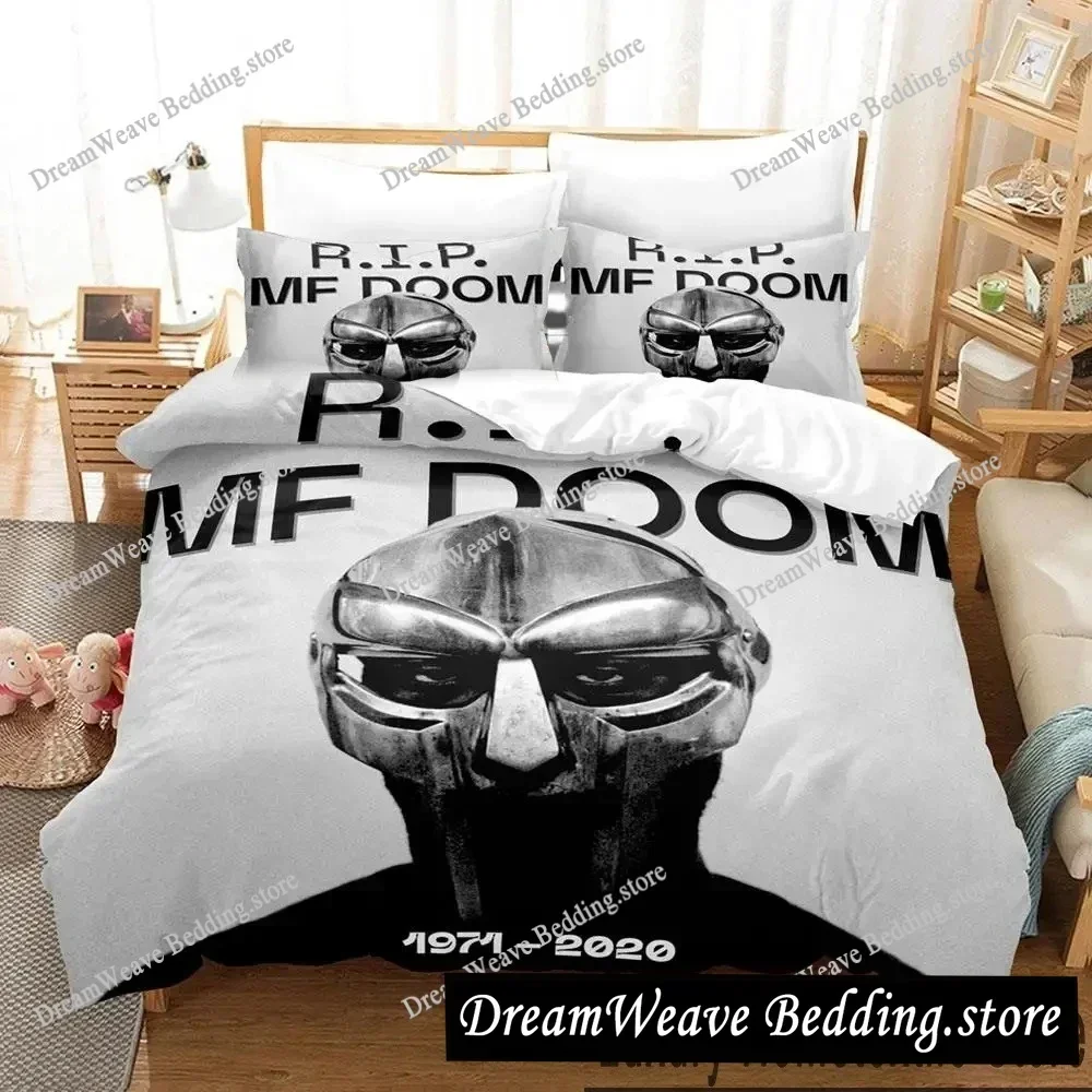 3D Print MF DOOM Bedding Set Duvet Cover Bed Set Quilt Cover Pillowcase Comforter King Queen Size Boys Adult Bedding Set519519