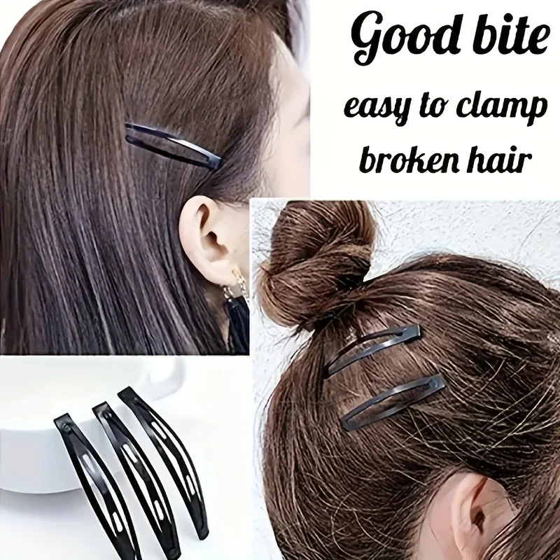 

12-Pack Black Metal Hairpins - Elegant rectangular hairpins with smooth edges and sharp tops ensure a strong bun for women
