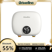 Briwellna Streamline Tankless Electric Water Heater 110V/220V Under Sink Instant Hot Water Oversink Instantaneous Water Heater