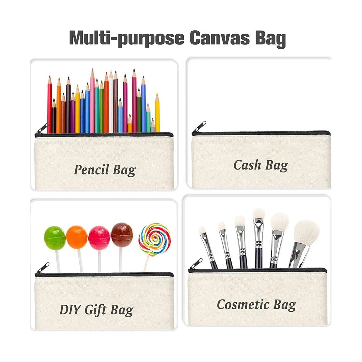 21 Pack Zipper Pencil Pouch Pencil Bags, Zipper Pencil Pouches Bulk, Pencil Case for Organizing Storage Office