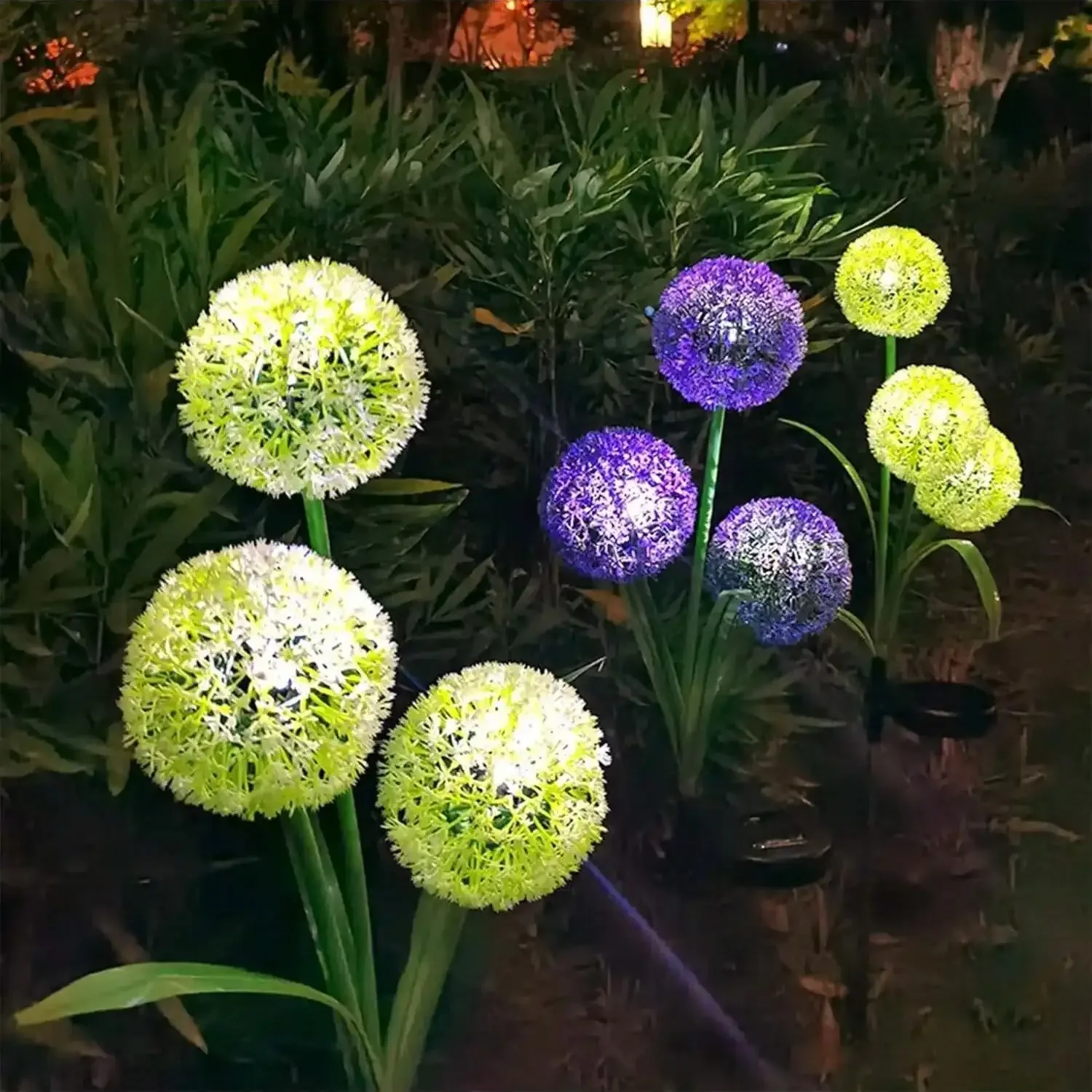Solar-Powered Dandelion Garden Lights - Auto On/Off Color Changing LED Stake Lights for Yard Pathway & Patio Decoration