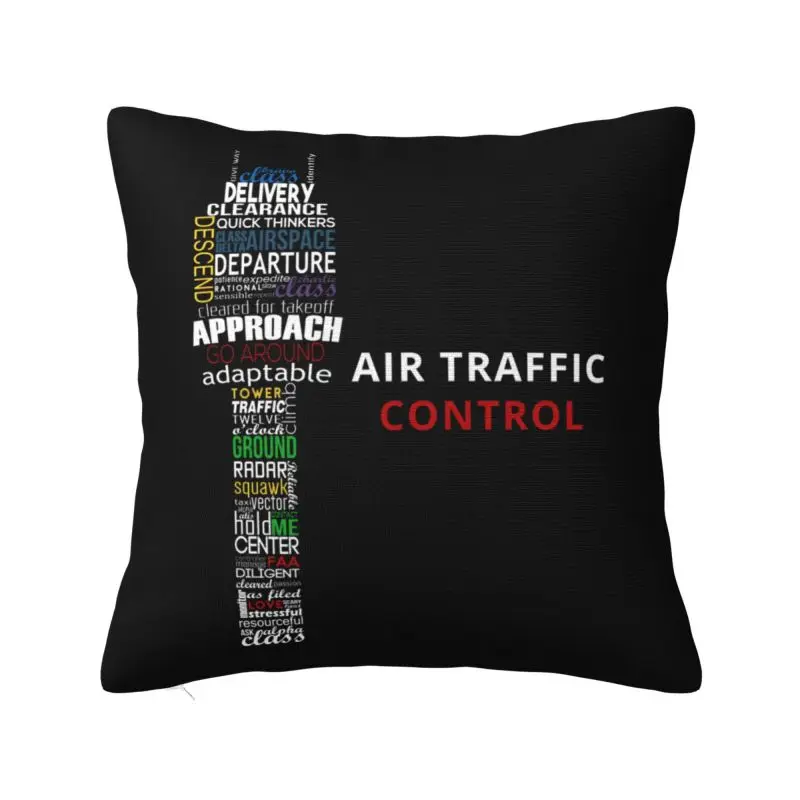 Air Traffic Controller Pillow Case Home Decor Cute Pilot Air Fighter Outdoor Cushions Square Pillowcase