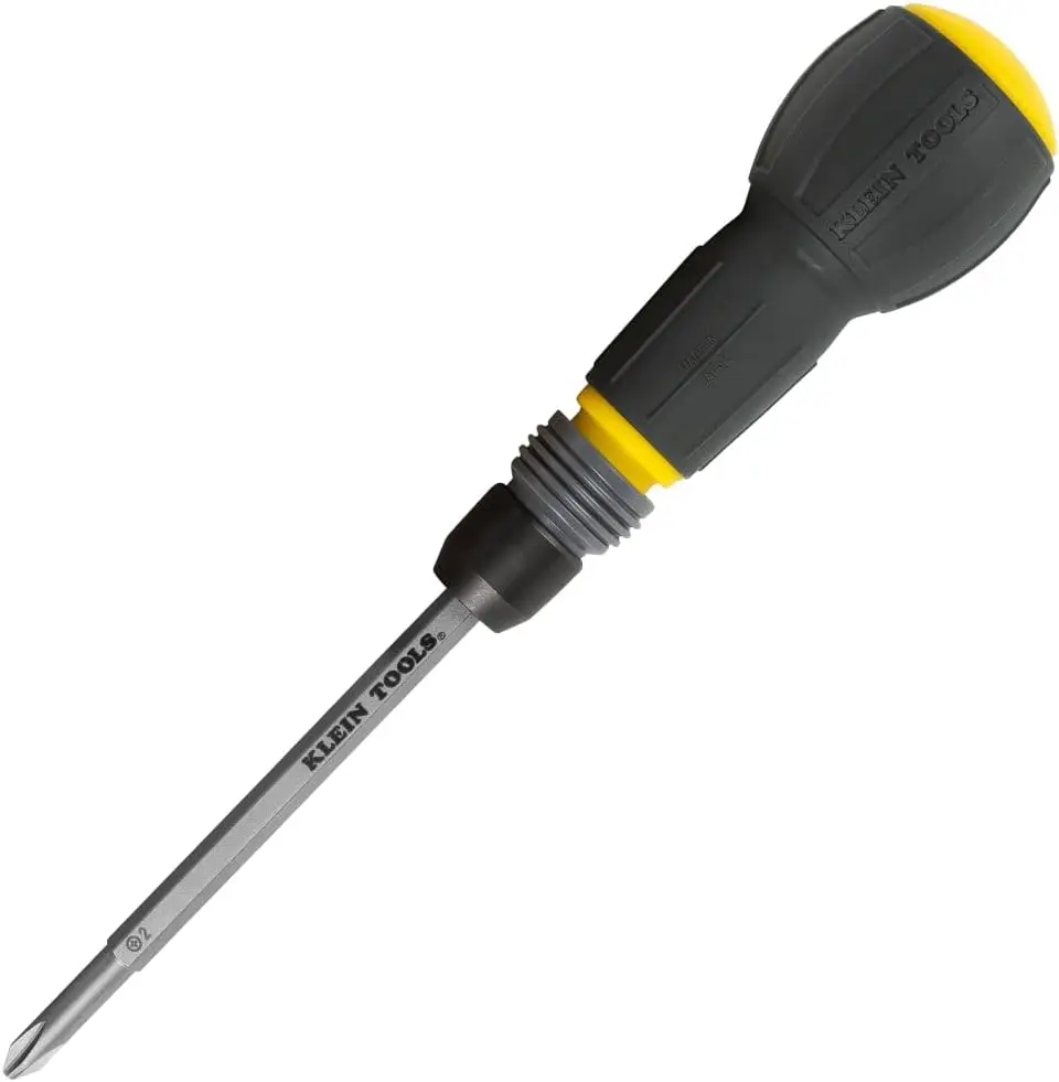 

Отвертка Fastbit Tru-Grip с быстросъемным зажимом # 2 насадки Phillips и 6-мм насадки с прямым шлицем, совместимые с 1/4-дюймовым шлицем.