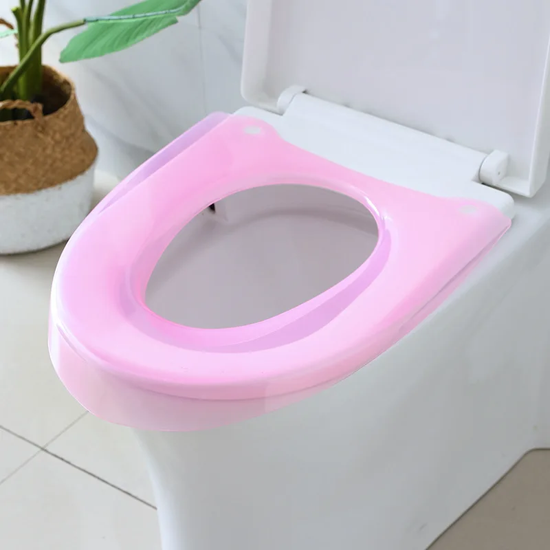 Washable Toilet Seat Cover Waterproof Sticker Foam Cushion V-shaped Toilet Seating Washer Bathroom Implement Home Merchandises - Image 5