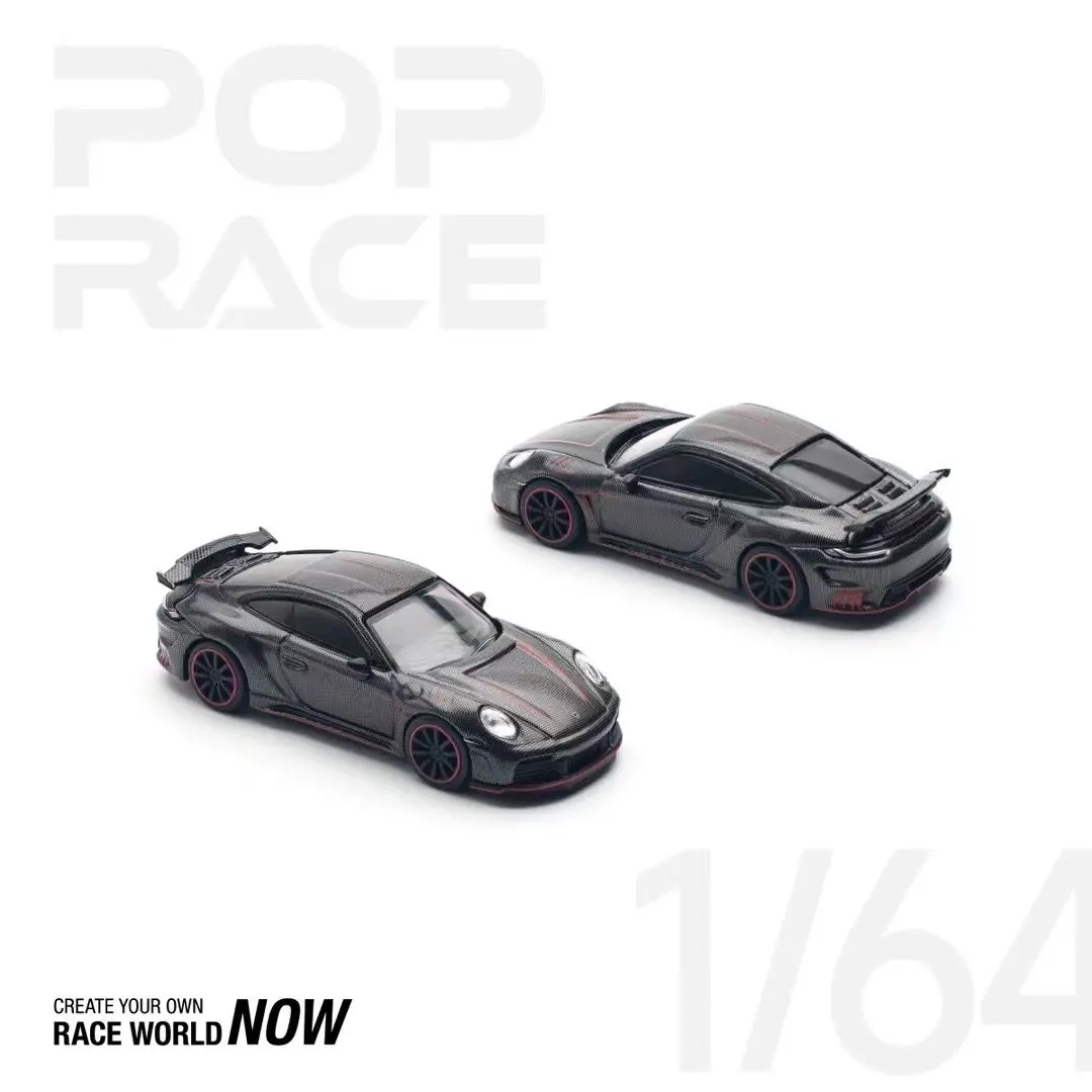 

POPRACE 1:64 992 STINGER GTR CARBON EDITION REDLINE Alloy Premium Diecast Car Model Vehicle Collectible